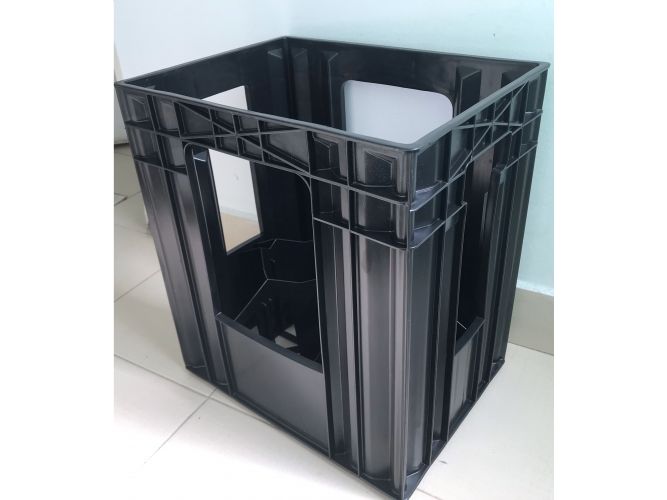 Lada pentru 8 flacoane, negru